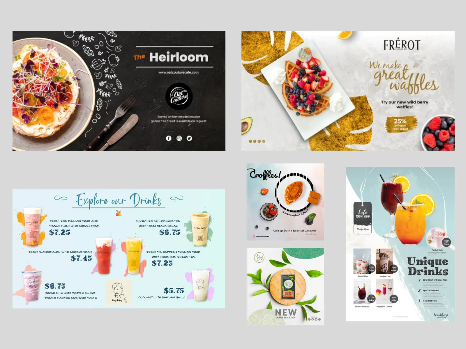 collection of creative work done by Restaurant Infinity